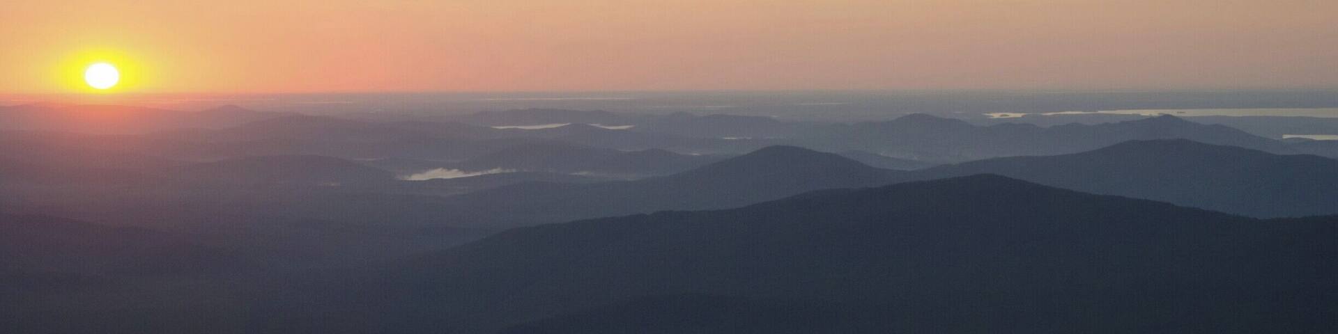 Urals view from Mt. Taganay, Southern Urals, Russia