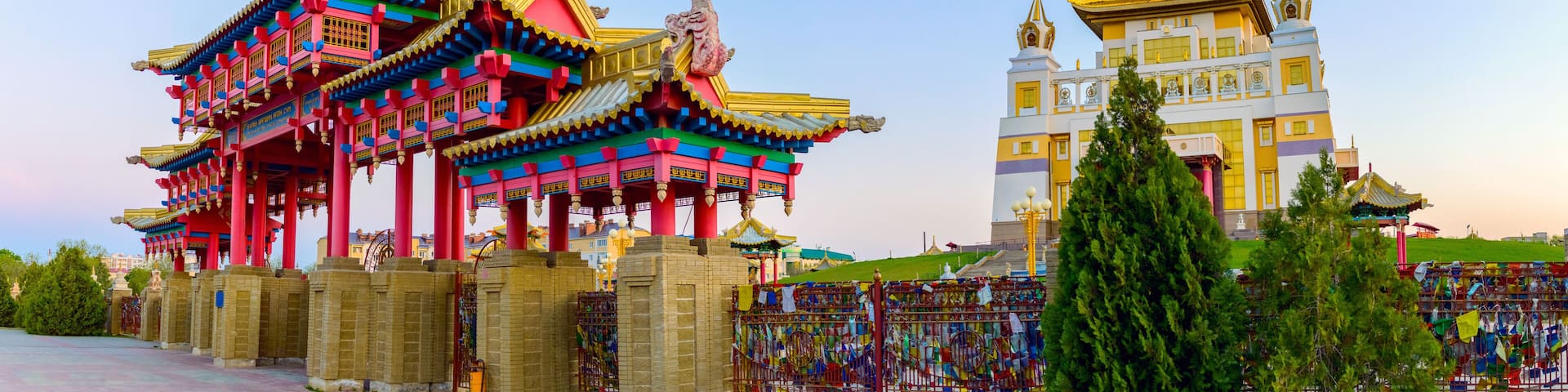 Buddhist temple Golden Abode of Buddha Shakyamuni in Elista, Republic of Kalmykia, Russia