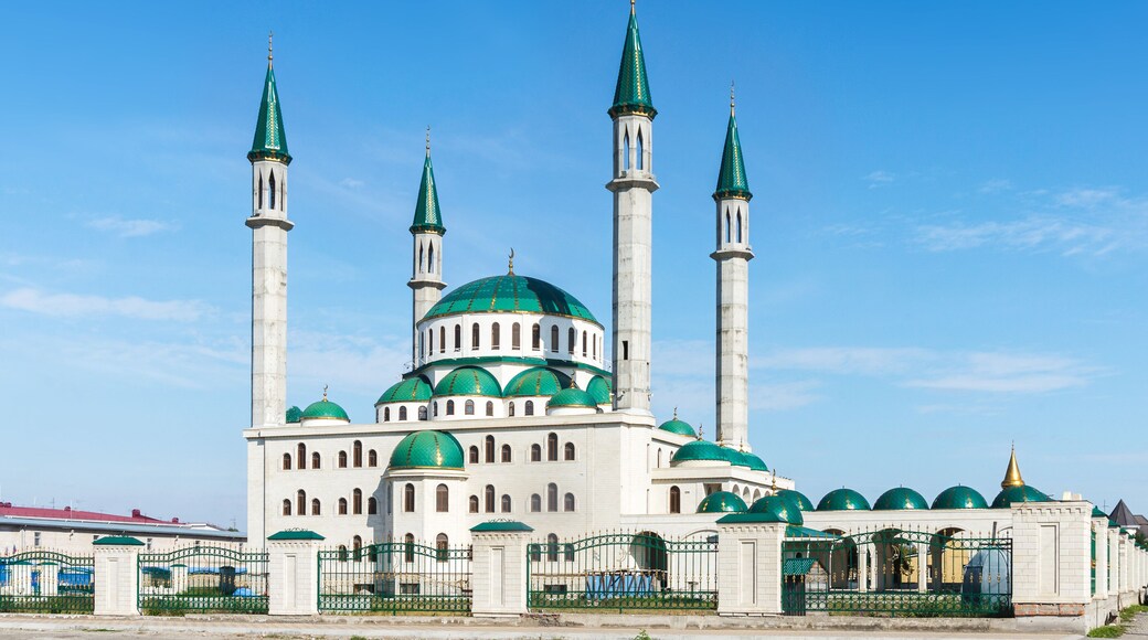 6712455 The cathedral mosque at sunny day in Cherkessk, Karachay-Cherkessia, Russia