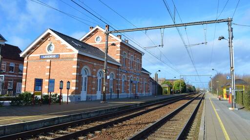 lissewege train station in belgium.
