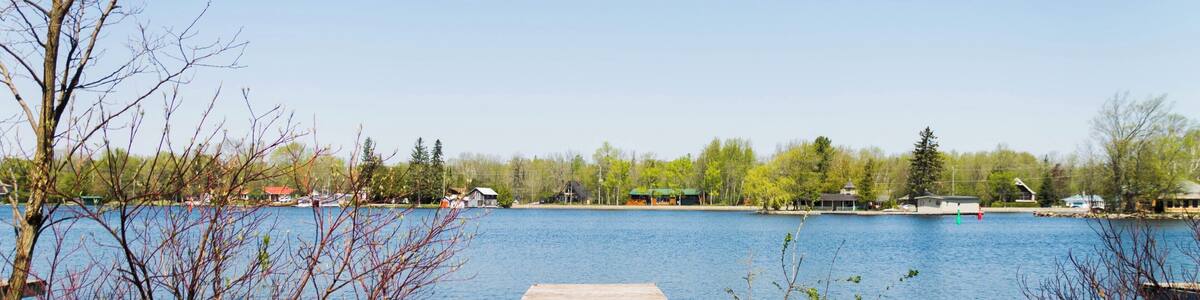 Right on the path at the park/beach.