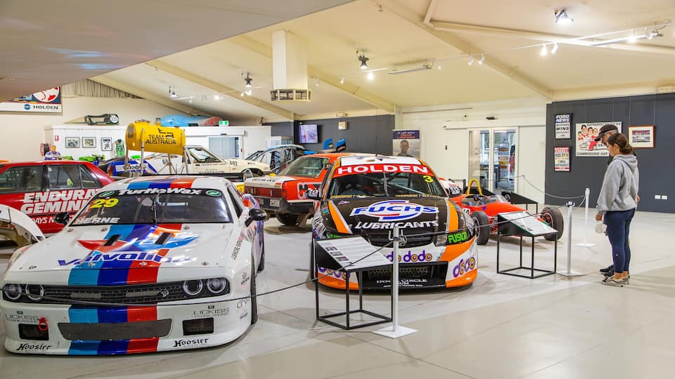 National Motor Racing Museum showing interior views as well as a couple