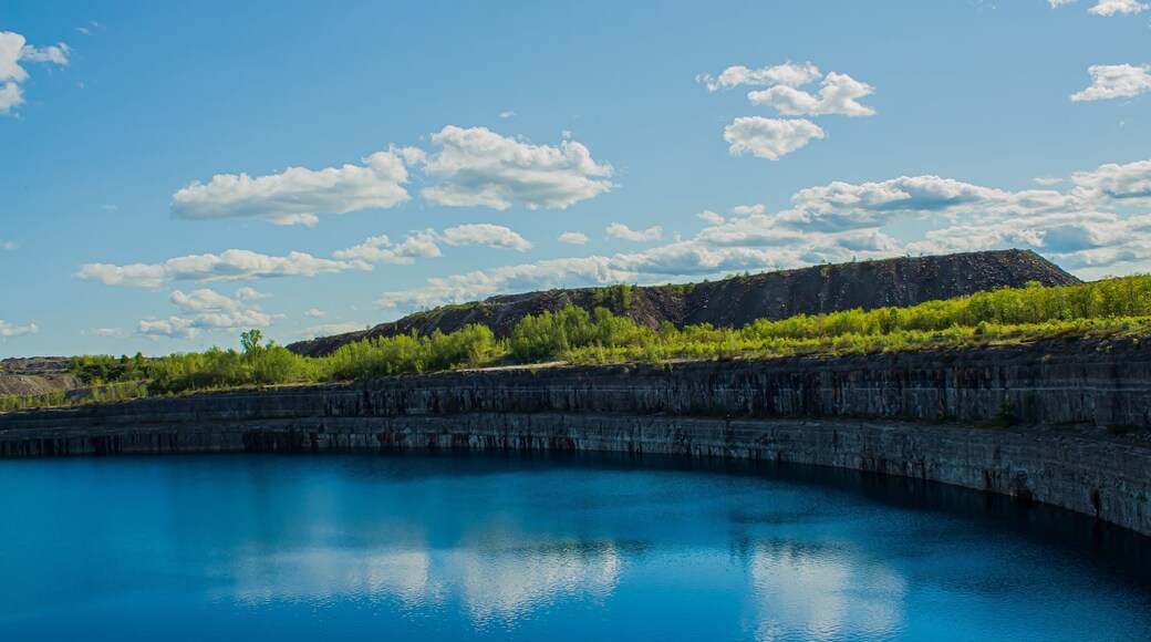 Beautiful scenery of Marmora Mine in Ontario, Canada under a cloudy sky