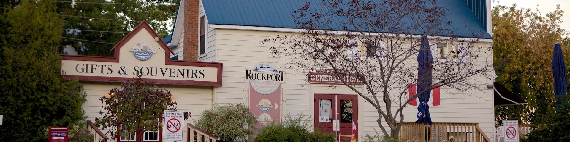 Rockport mit einem Beschilderung