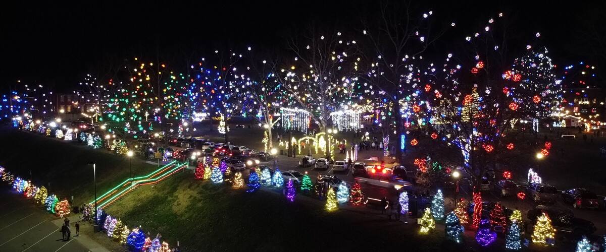 Christmas Lights In Park Gallipolis, Ohio