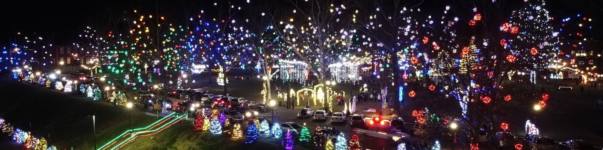 Christmas Lights In Park Gallipolis, Ohio