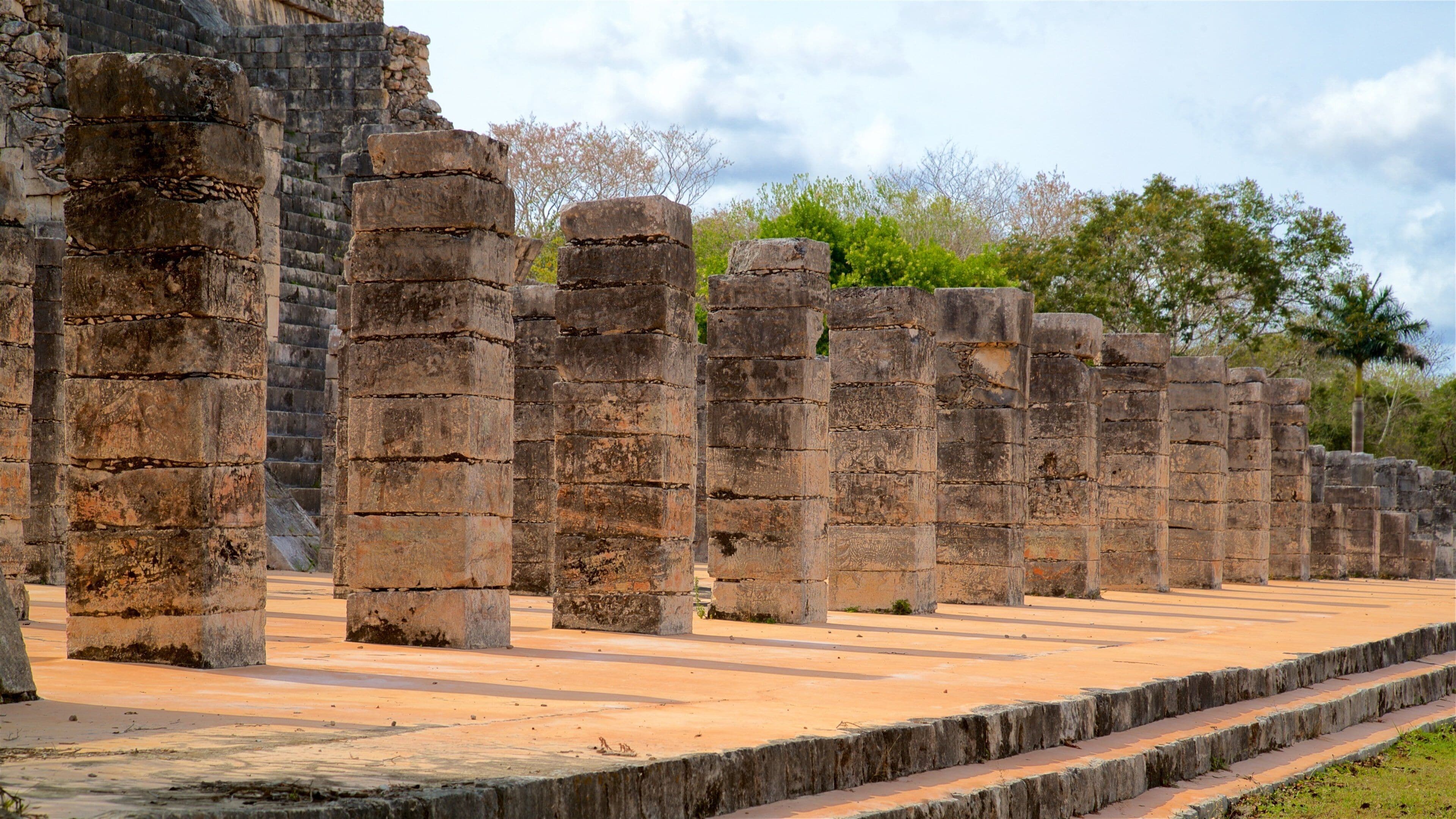 Ancient stone columns and ruins.