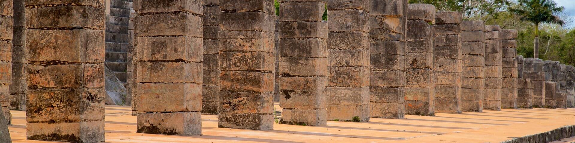 Ancient stone columns and ruins.