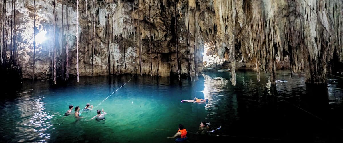 The states of Yucatán and Quintana Roo in Mexico host the greatest collection of cenotes in the country. This water pools are believed were formed due the impact of the asteroid that killed the dinosaurs.  Xkekén, the name of this one, means pig in mayan. A farmer was looking for his pig when he stumbled upon this wonder!