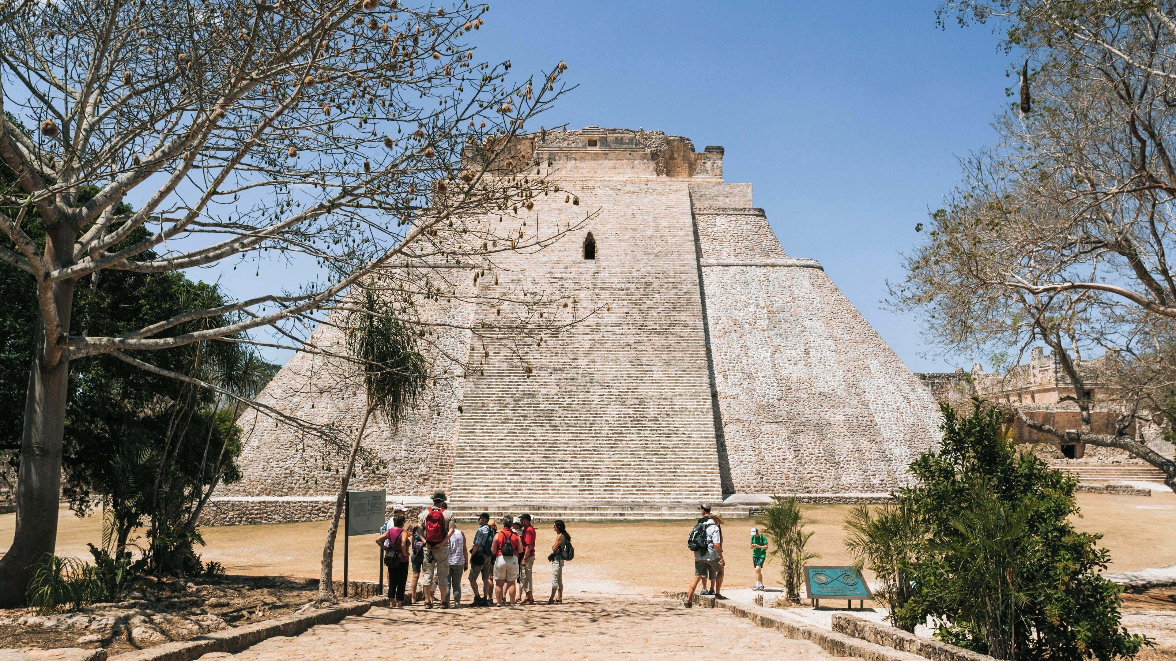 Visit to Pyramid of the Magician in Uxmal, Yucatan, Mexico reveals ancient architecture and historical significance