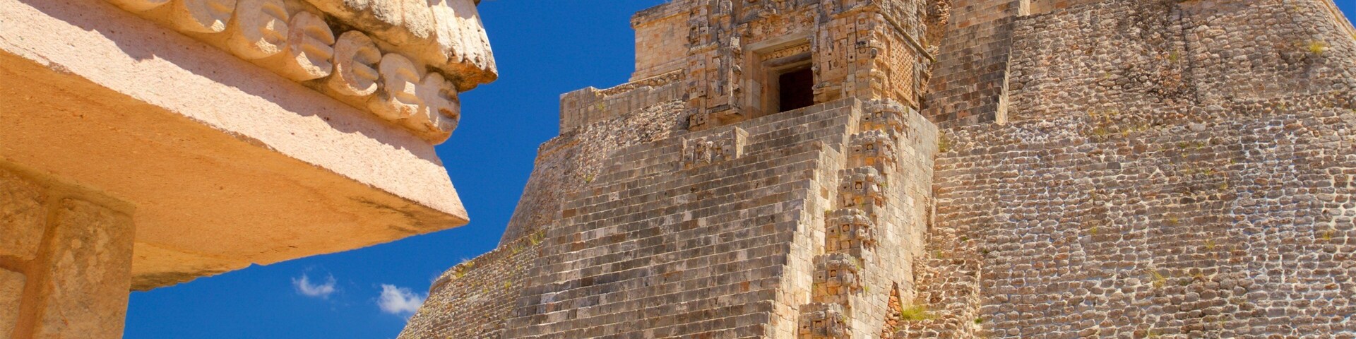 Pyramid of the Magician featuring heritage architecture