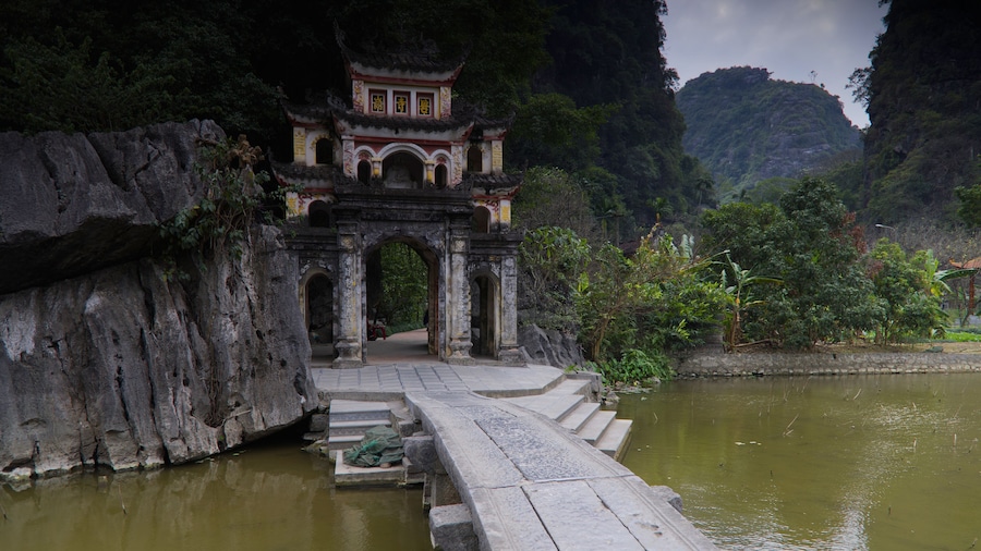Detail of Bich Dong Pagoda, Bich Dong Pagoda, Vietnam