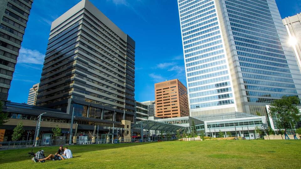 Beltline which includes a city, a high rise building and a garden