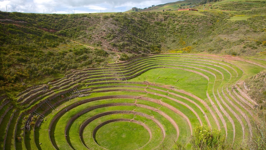 Moray Terraces featuring landscape views and indigenous culture