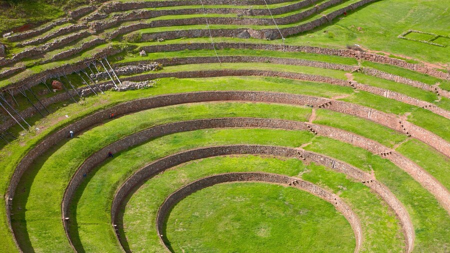Moray Terraces showing landscape views and indigenous culture