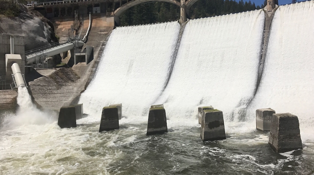 Coming up the PCT Pacific Crest Trail below the dam at Lake Britton in Burney California