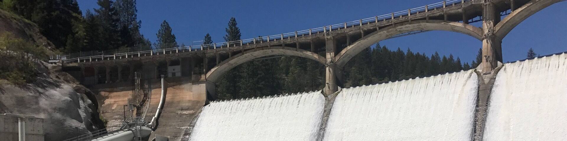 Coming up the PCT Pacific Crest Trail below the dam at Lake Britton in Burney California