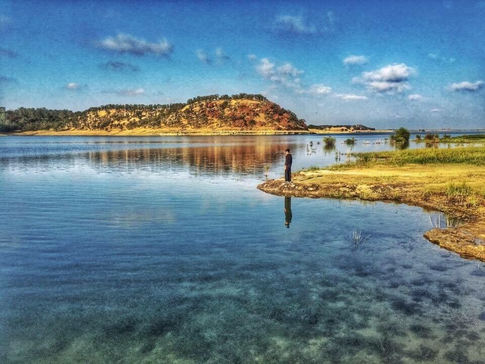 Camanche lake is very beautiful and scenic place. One of favorite place for camping in the summer or just a day trip for a swim in the lake or fishing.