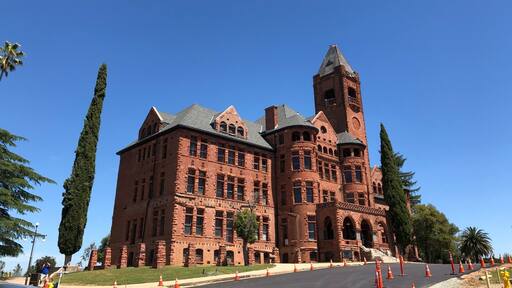 This is the notorious Preston Castle which was a reform school that closed in 1960. If not for the efforts of the Preston Castle Foundation the State of California would have had it torn down.