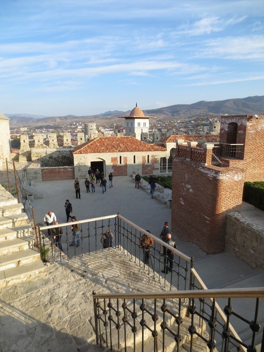 View from the Rabati Fortress in Akhaltsikhe, Georgia.  

Newly renovated in 2012 - it features sweeping views of the city of Akhaltsikhe.

This is about 20 kilometers from the Georgian border with Turkey.
