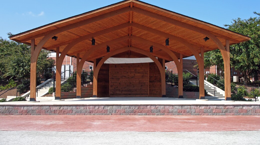 wooden outdoor stage or amphitheater