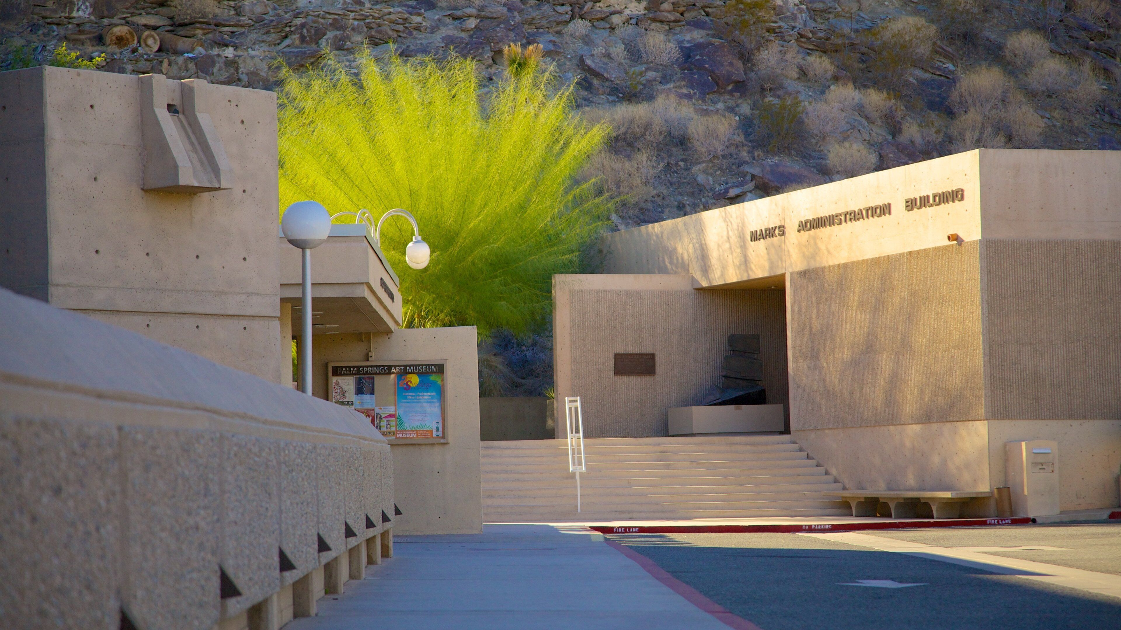 Exploring the unique architecture of Downtown Palm Springs in California during bright daylight