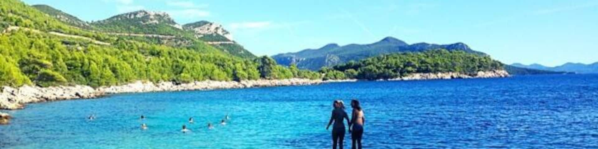 Not sure how we got here or what it was even called, but had this little secluded beach to ourselves in Trstenik. Absolutely gorgeous!