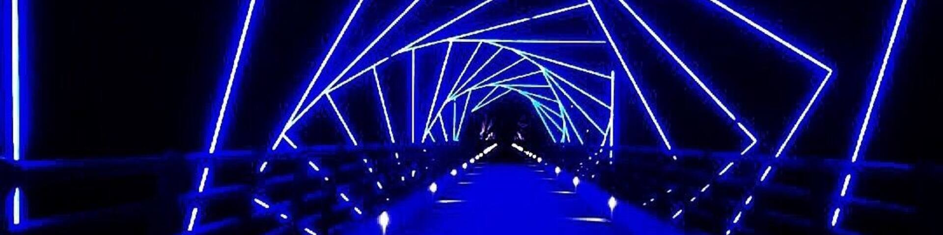 High Trestle Bridge that runs over the Des Moines River