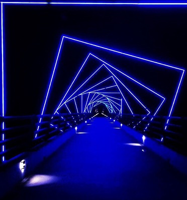 High Trestle Bridge that runs over the Des Moines River