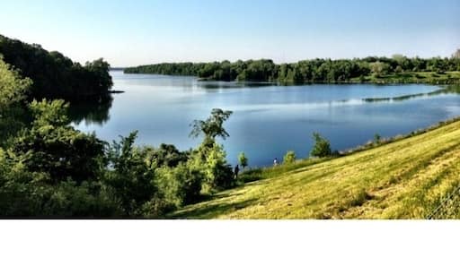 View of the lake at Big Creek State Park.