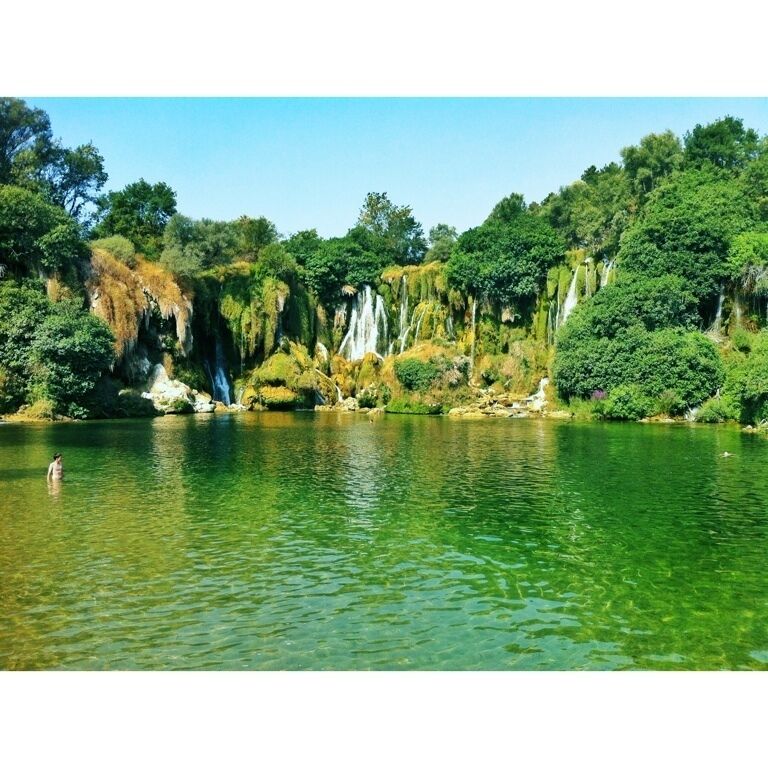 Kravice Waterfalls, an hidden treasure of Herzegovina. You can go there from Medjugorie with a taxi spending 40 euros (roundtrip), and the driver will wait for you while you take a bath or simply enjoy this beautiful place! 