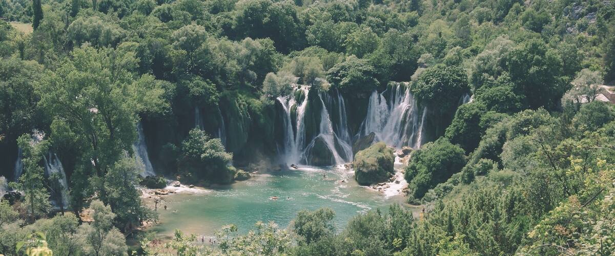 Wondeful location for a swim. Bosnia is full of surprises đ #troveon #bosnia #waterfalls #travel