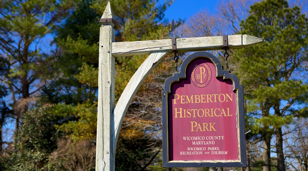 펨버턴 역사공원 을 보여주는 신호