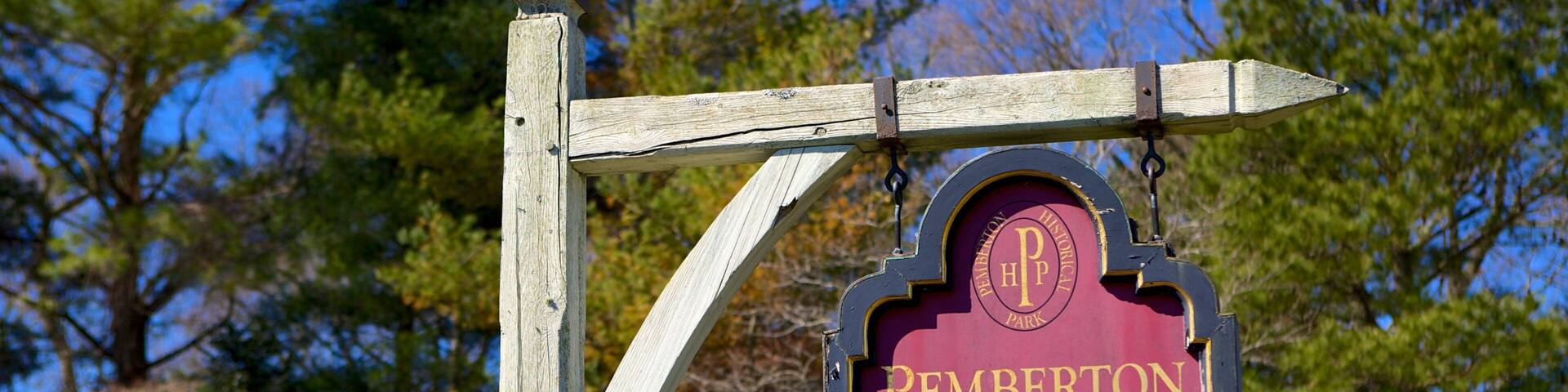 Pemberton Historical Park which includes signage