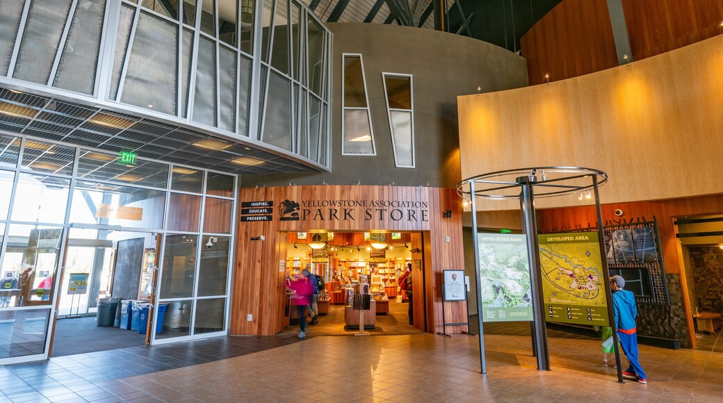 Old Faithful Visitor Education Center featuring interior views