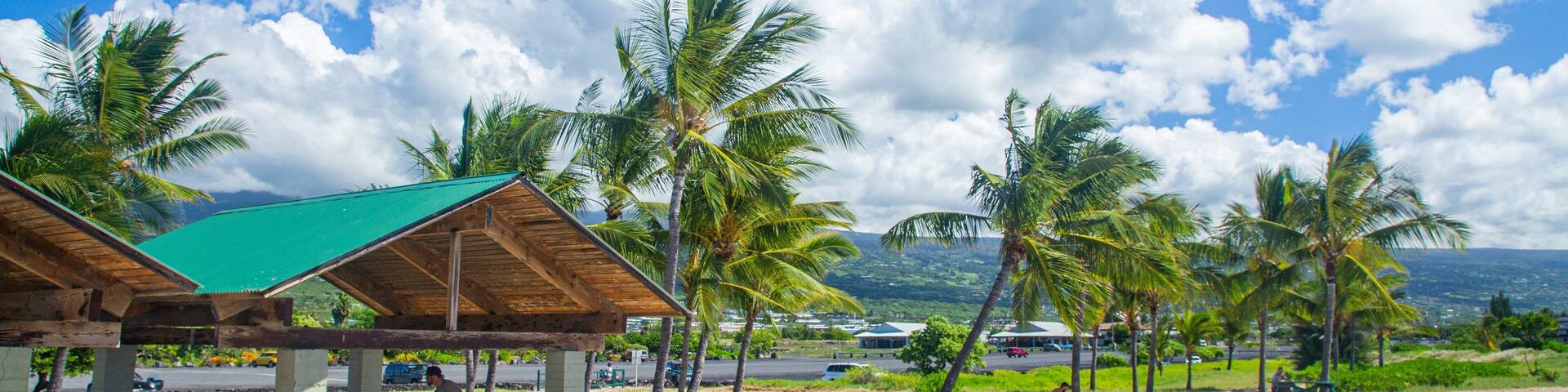 Old Kona Airport State Recreation Area featuring tropical scenes and a beach