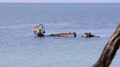 The Wreck of the Ozone, Indented Heads, Victoria, Australia.