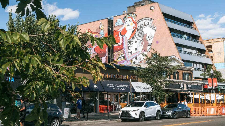 17 Avenue SW showing outdoor art