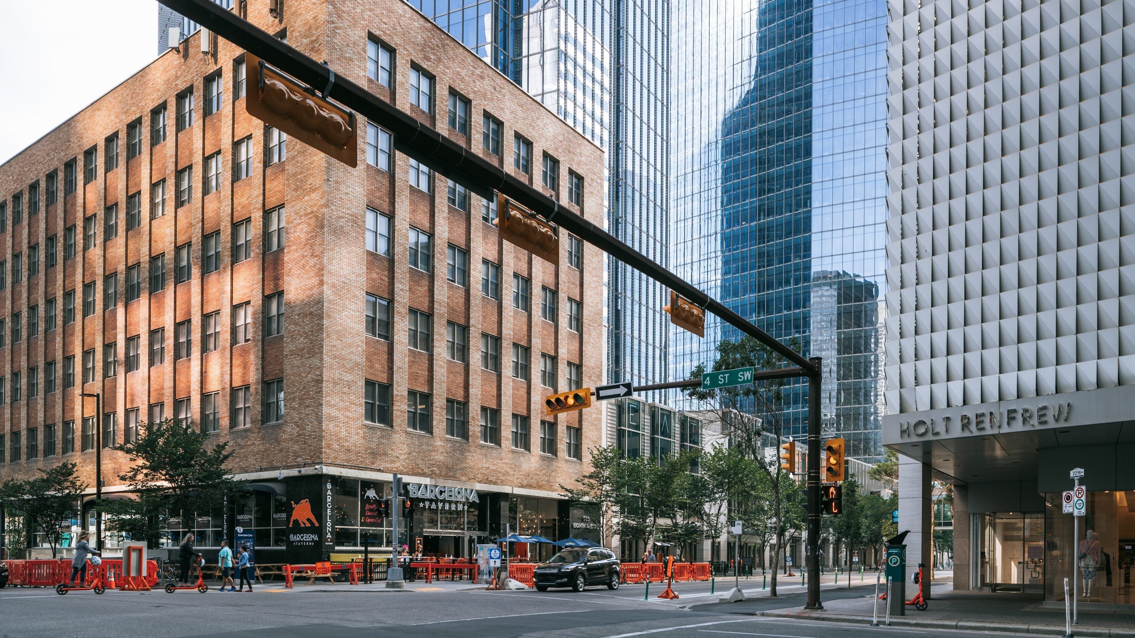 Stephen Avenue featuring a city