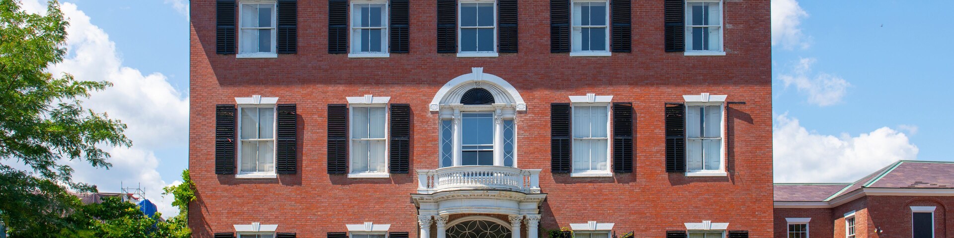 Andrew Safford House with Federal style at 13 Washington Square West in Historic city center of Salem, Massachusetts MA, USA. Now this building belongs to Peabody Essex Museum.
