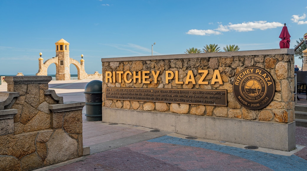 Daytona Beach Bandshell which includes signage