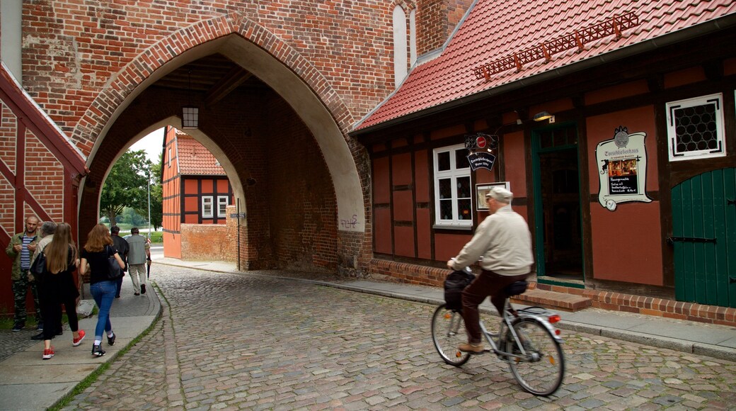 Old Town Stralsund featuring cycling, street scenes and heritage elements