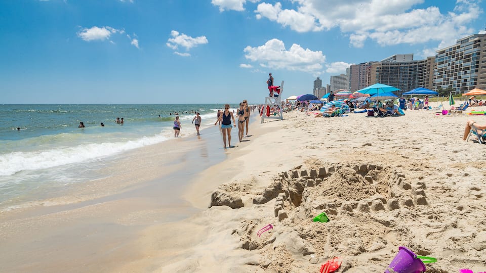 North Ocean City which includes a beach, general coastal views and swimming