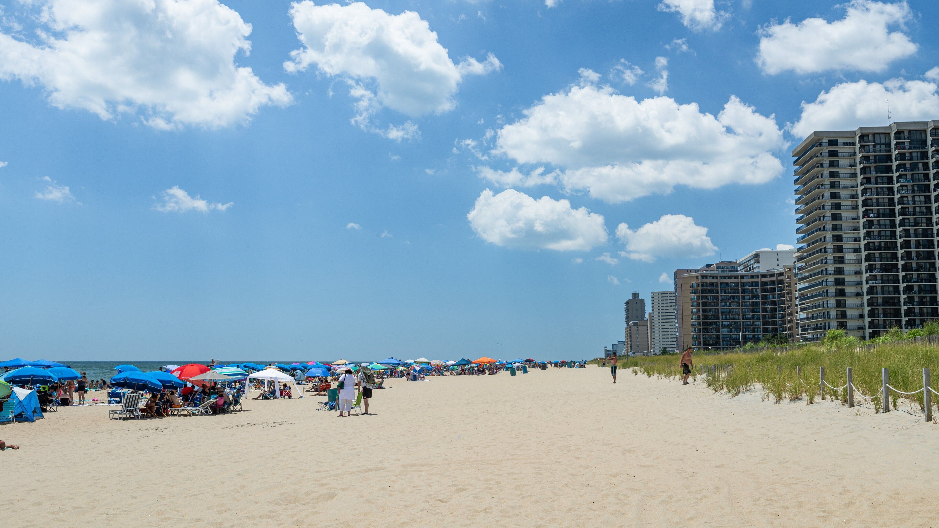 North Ocean City which includes a sandy beach, general coastal views and a coastal town