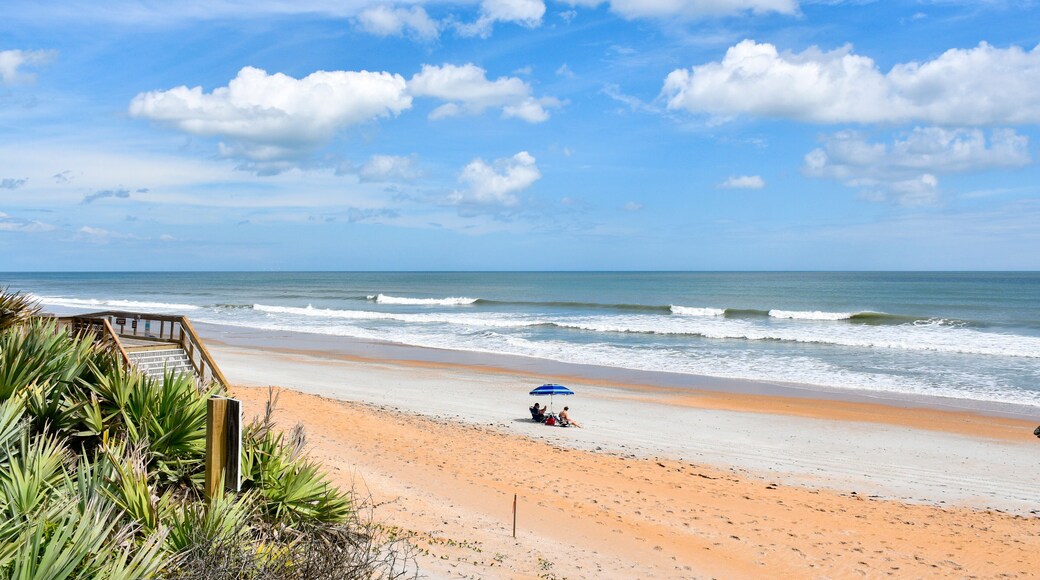 Enjoying a beach day at Gamble Rogers Memorial State Recreation Area at Flagler Beach in Flagler County, Florida