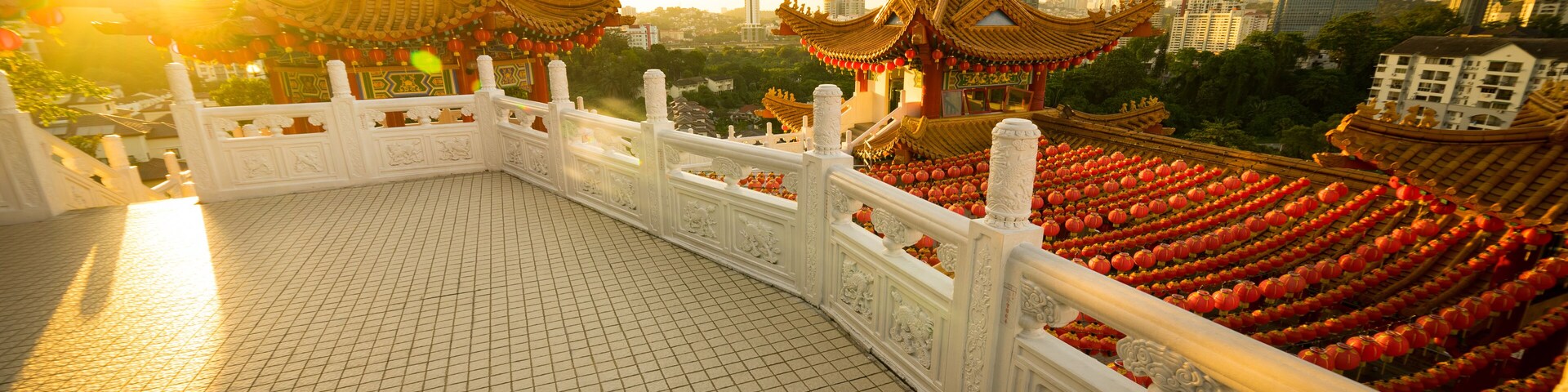 Red lanterns decoration in Thean Hou Temple, Kuala Lumpur, Malaysia. Thean Hou Temple is the oldest Buddhist Temple in Southeast Asia; Shutterstock ID 551673913