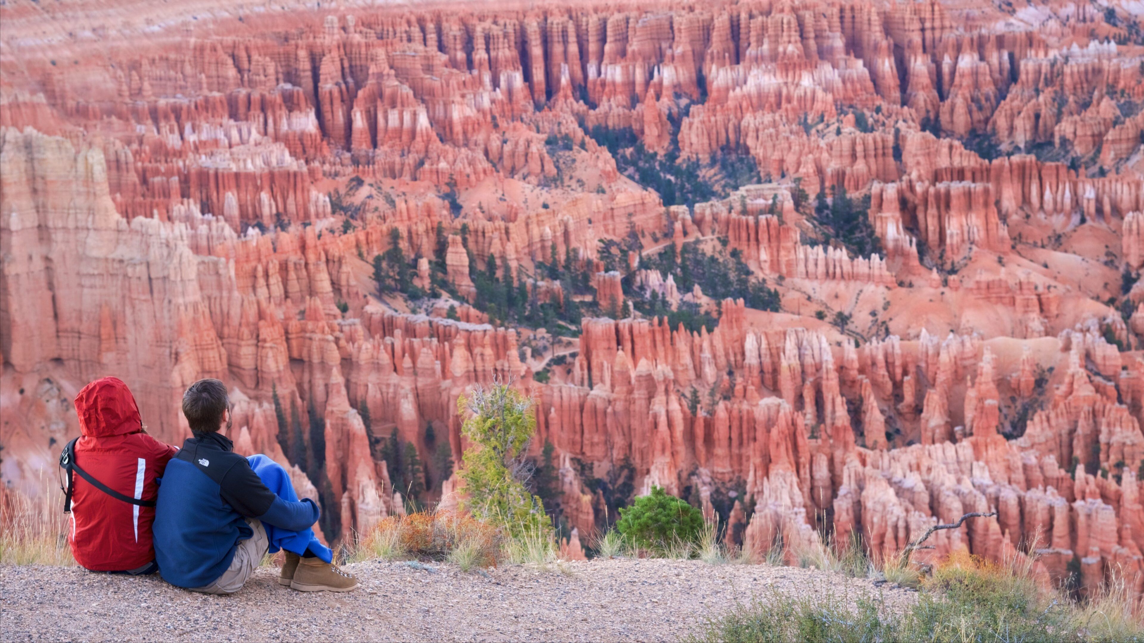 Bryce Point which includes desert views, tranquil scenes and a gorge or canyon