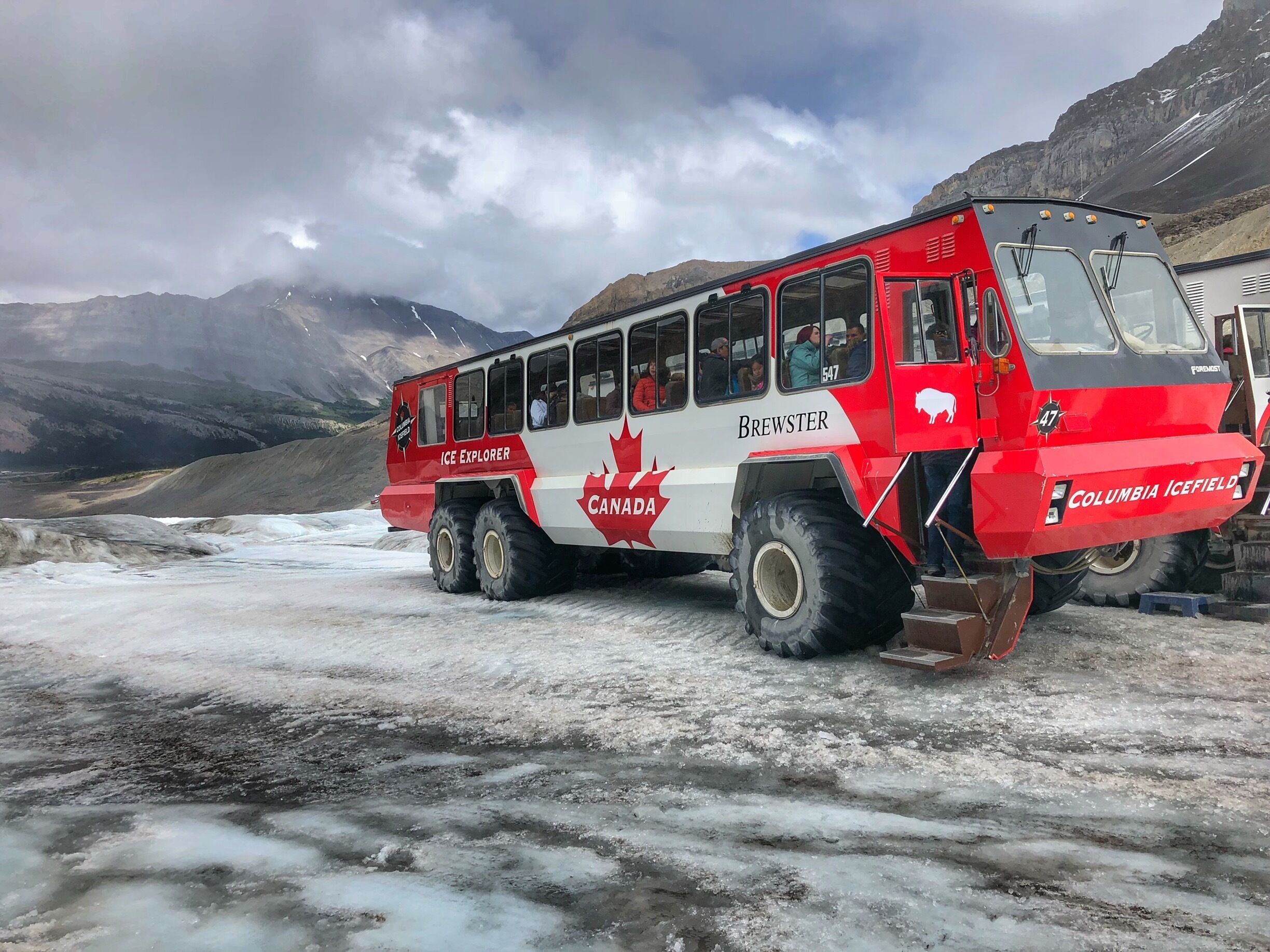 Stopping at the discovery centre near the glacier you can take an organised tour up onto the ice field. A once in a lifetime experience. These massive vehicles carry you there safely giving you time to explore the ice.