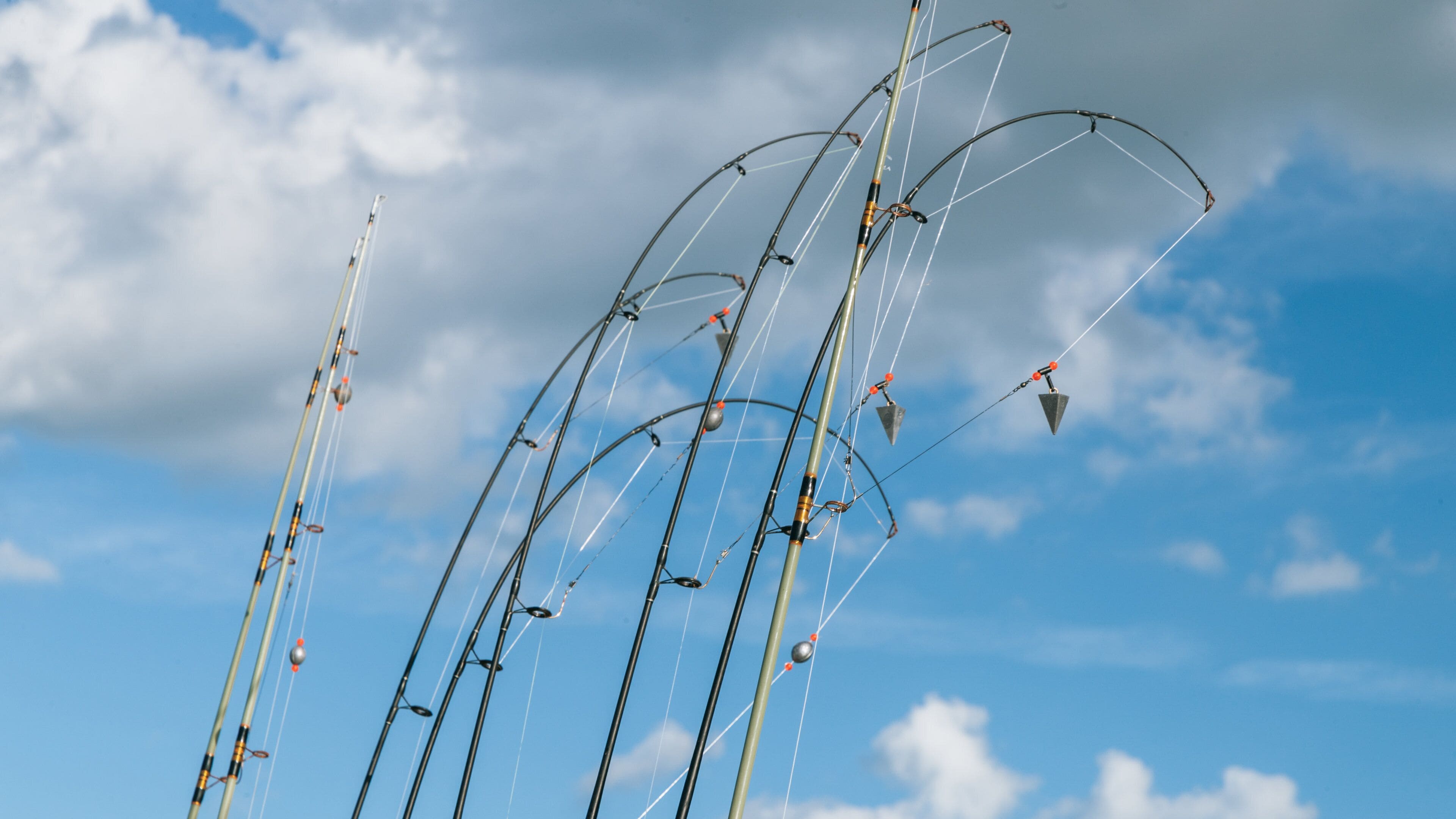Beach at Daytona Beach showing fishing