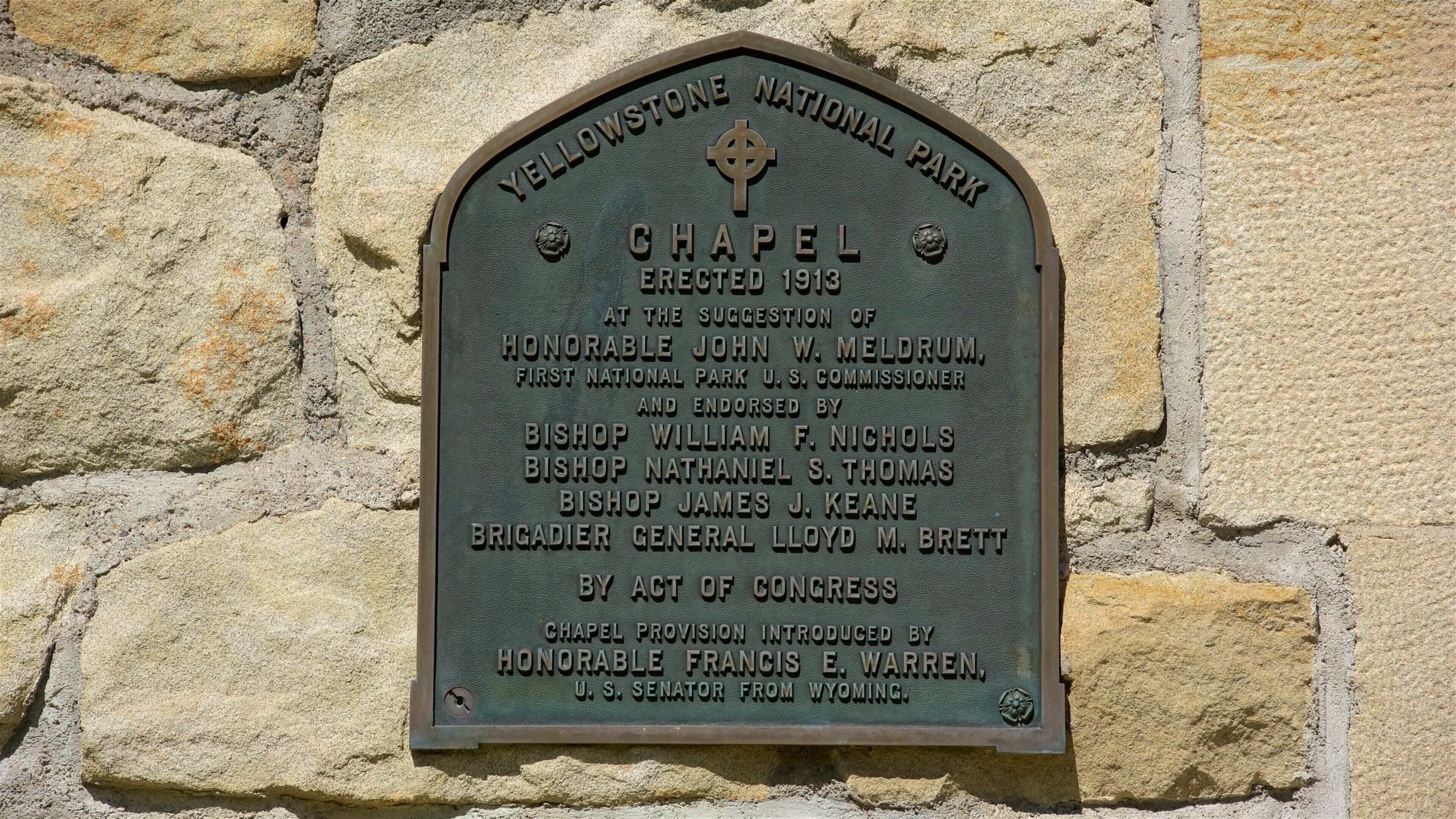 Fort Yellowstone Historic District som inkluderar skyltar